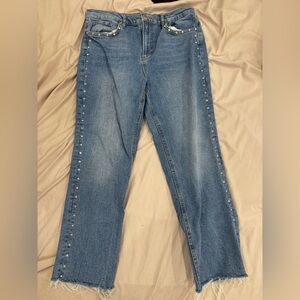 Zara Blue Studded Women's Jeans